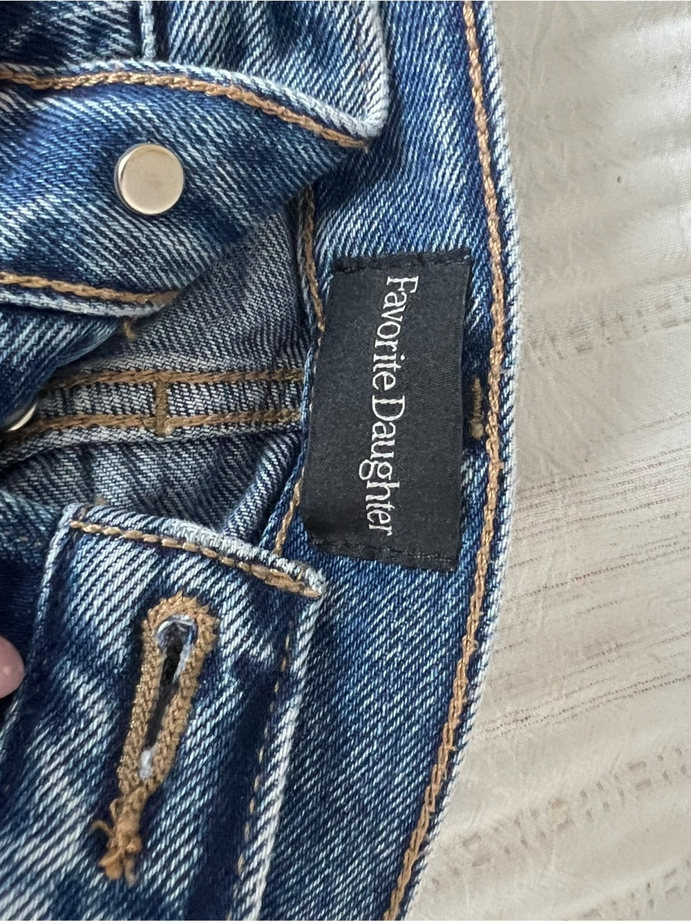 Favorite Daughter Wide-Leg Jeans in Medium Blue - Picture 6 of 9
